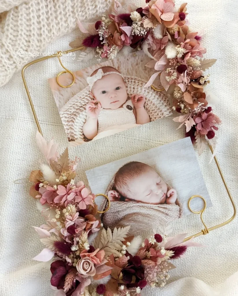 Cadre photo a4 photo traditionnelle rose bordeaux