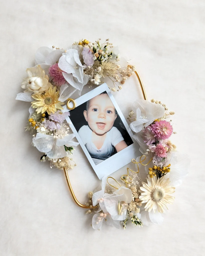 Cadre photo Aimante Instant Fleuri, sur fond blanc