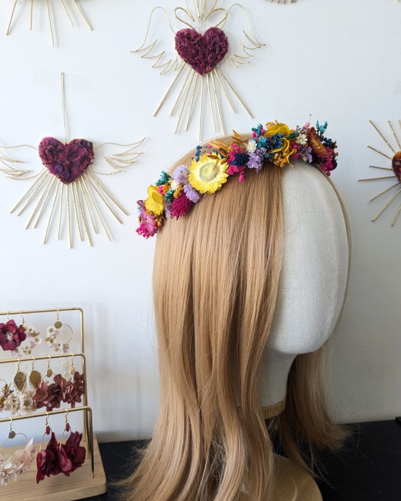 Couronne de tête Hippie Cote, sur mannequin