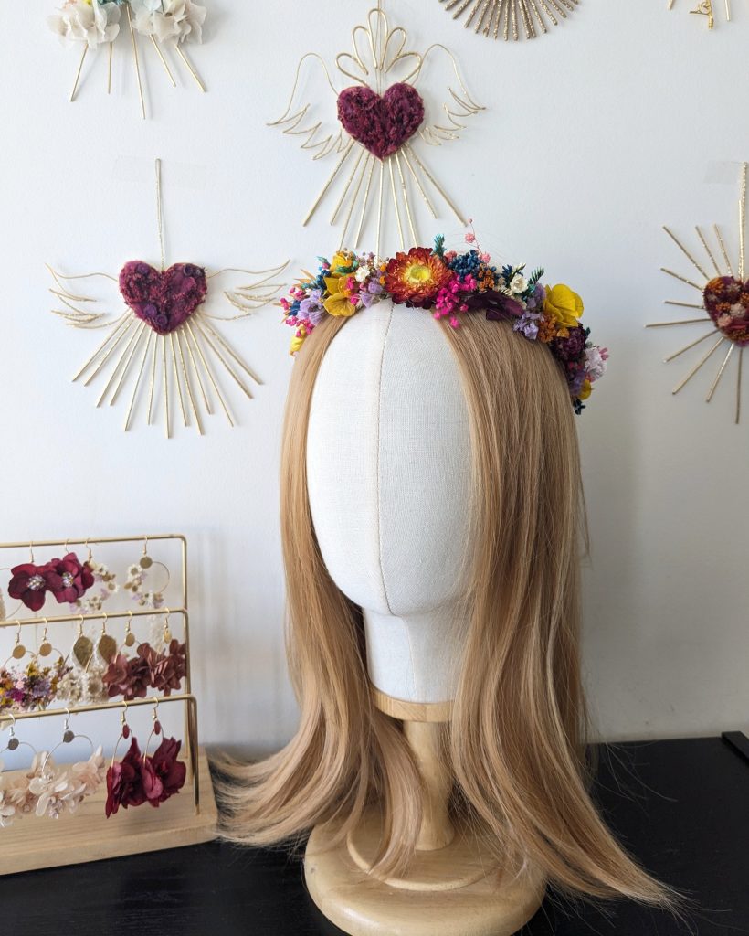 Couronne de tête Hippie Face, sur mannequin
