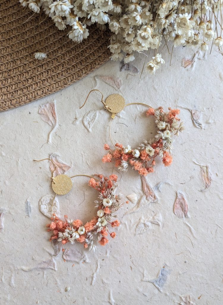 Boucles d’oreilles Abricot, vue d’ensemble