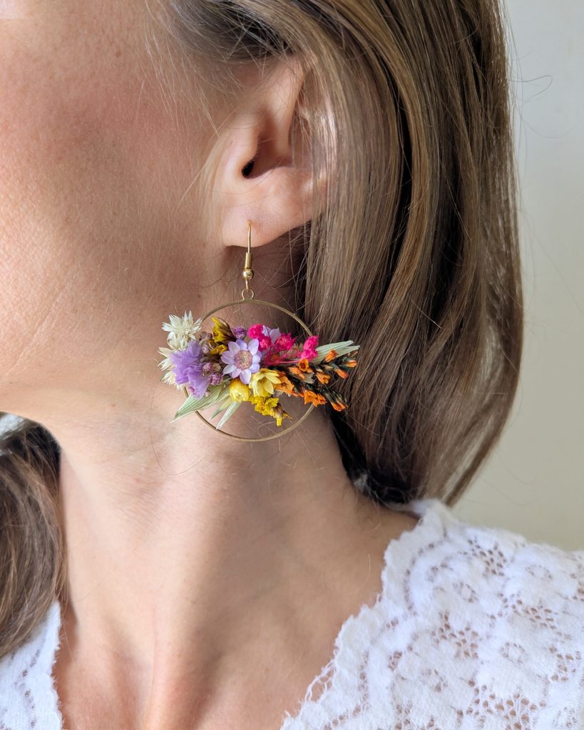 Boucles d’oreilles Prairie, portées