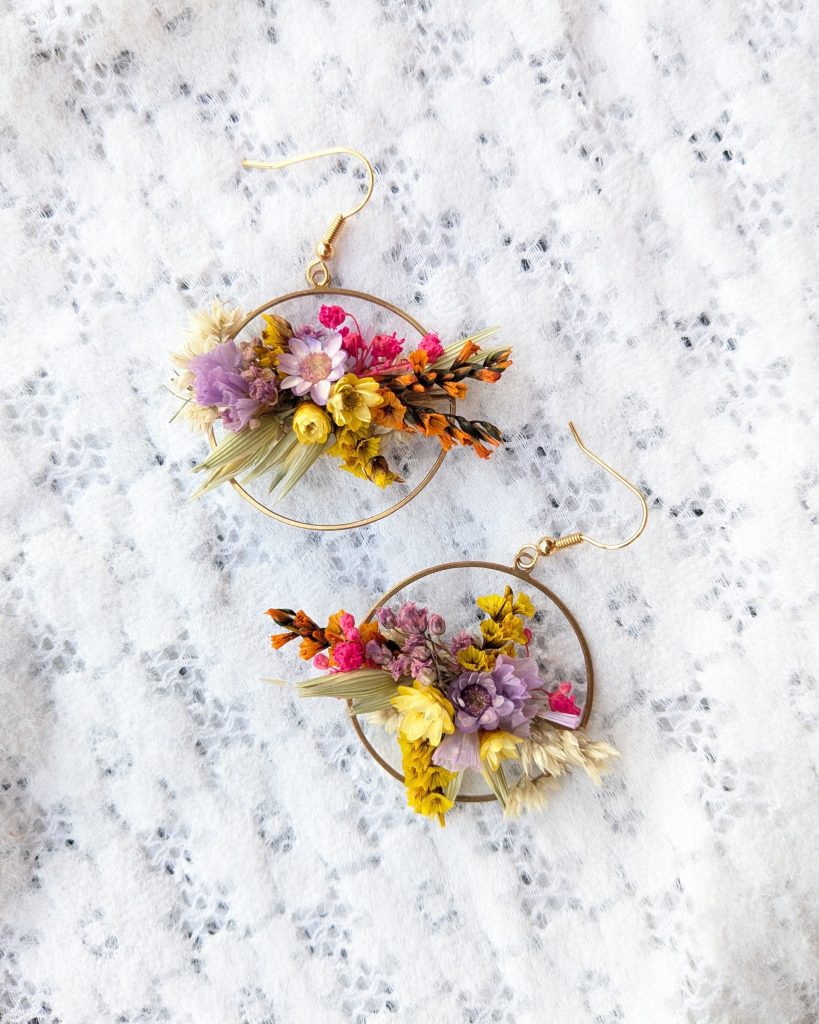 Boucles d’oreilles Prairie Dentelle, vue d’ensemble