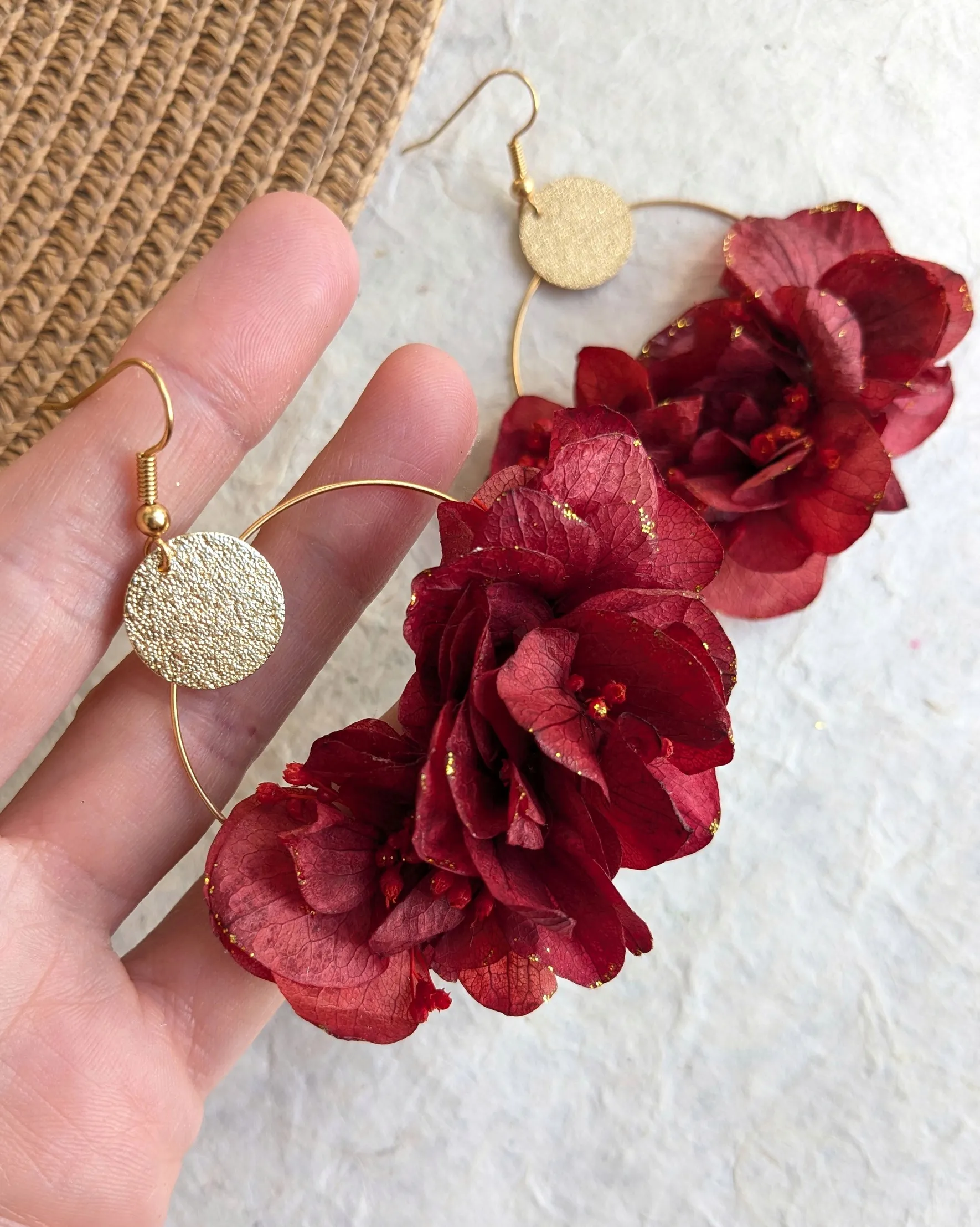 Boucles d’oreilles Vino Rosso, vue d’ensemble