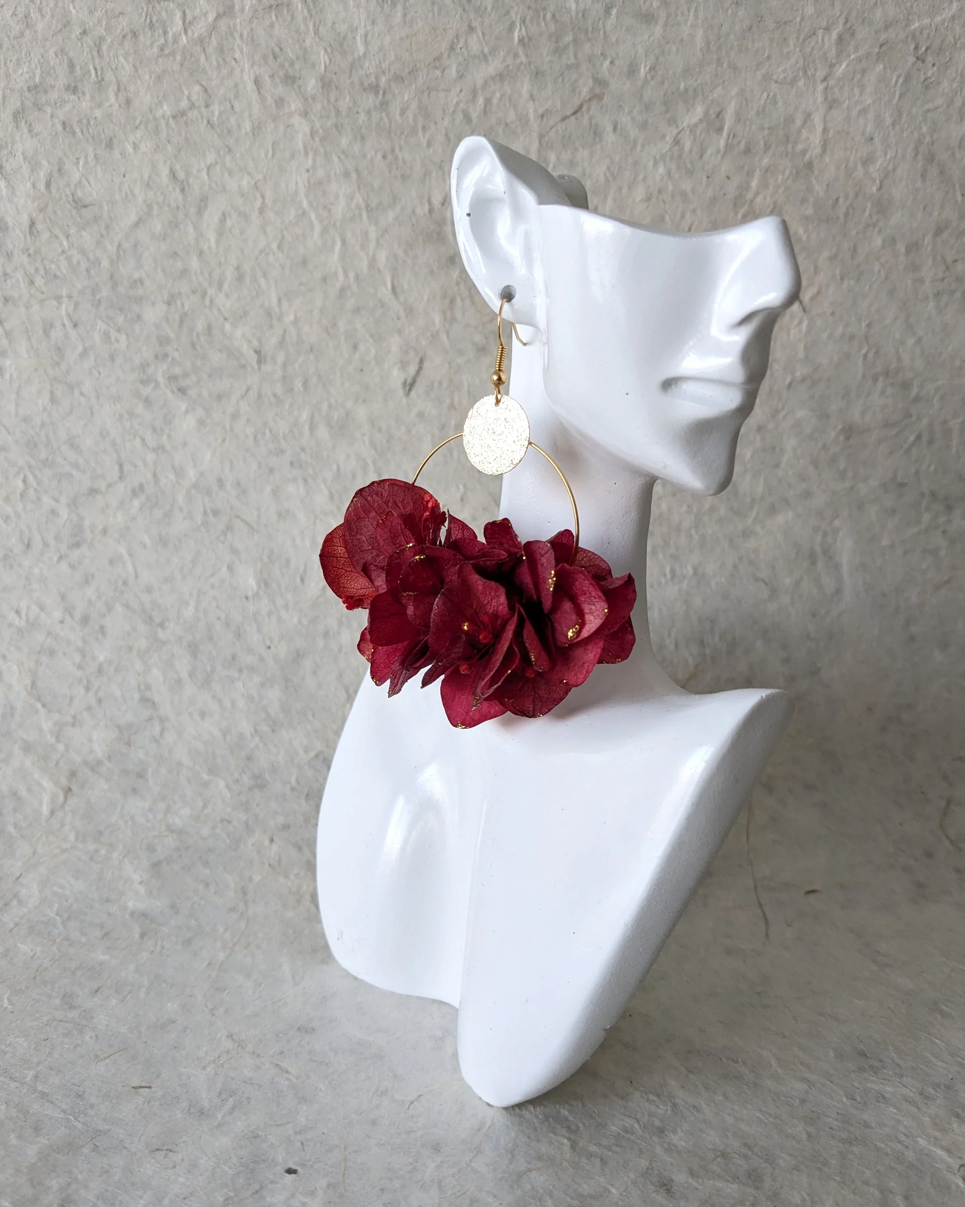 Boucles d’oreilles Vino Rosso, sur présentoir