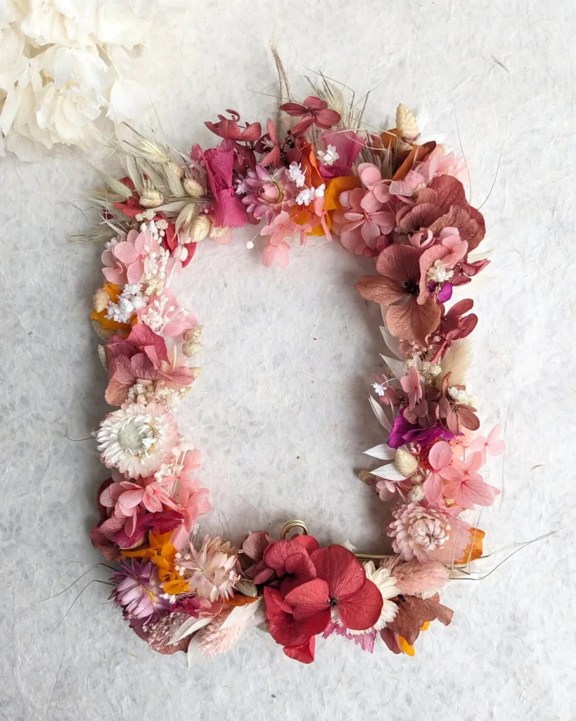 Cadre en fleurs séchées Ines, vue d’ensemble