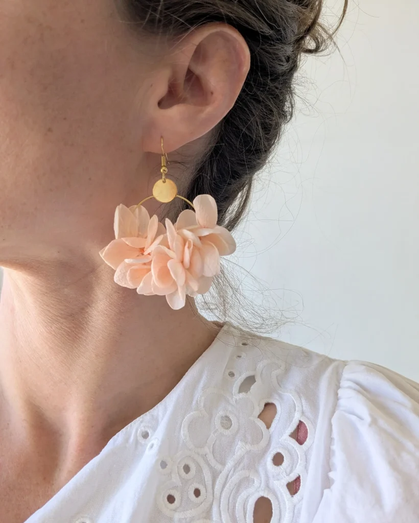 Boucles d’oreilles en fleurs séchées Douceur