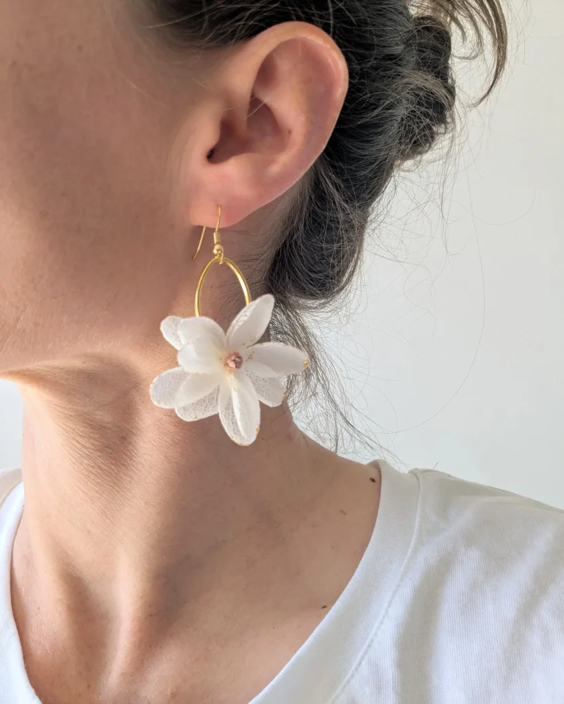 Boucles d’oreilles en fleurs séchées Lucie