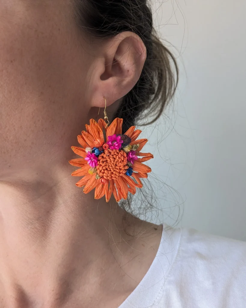 Boucles d’oreilles en fleurs séchées Suzette
