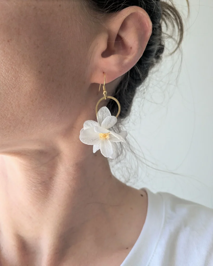 Boucles d’oreilles en fleurs séchées Vahine