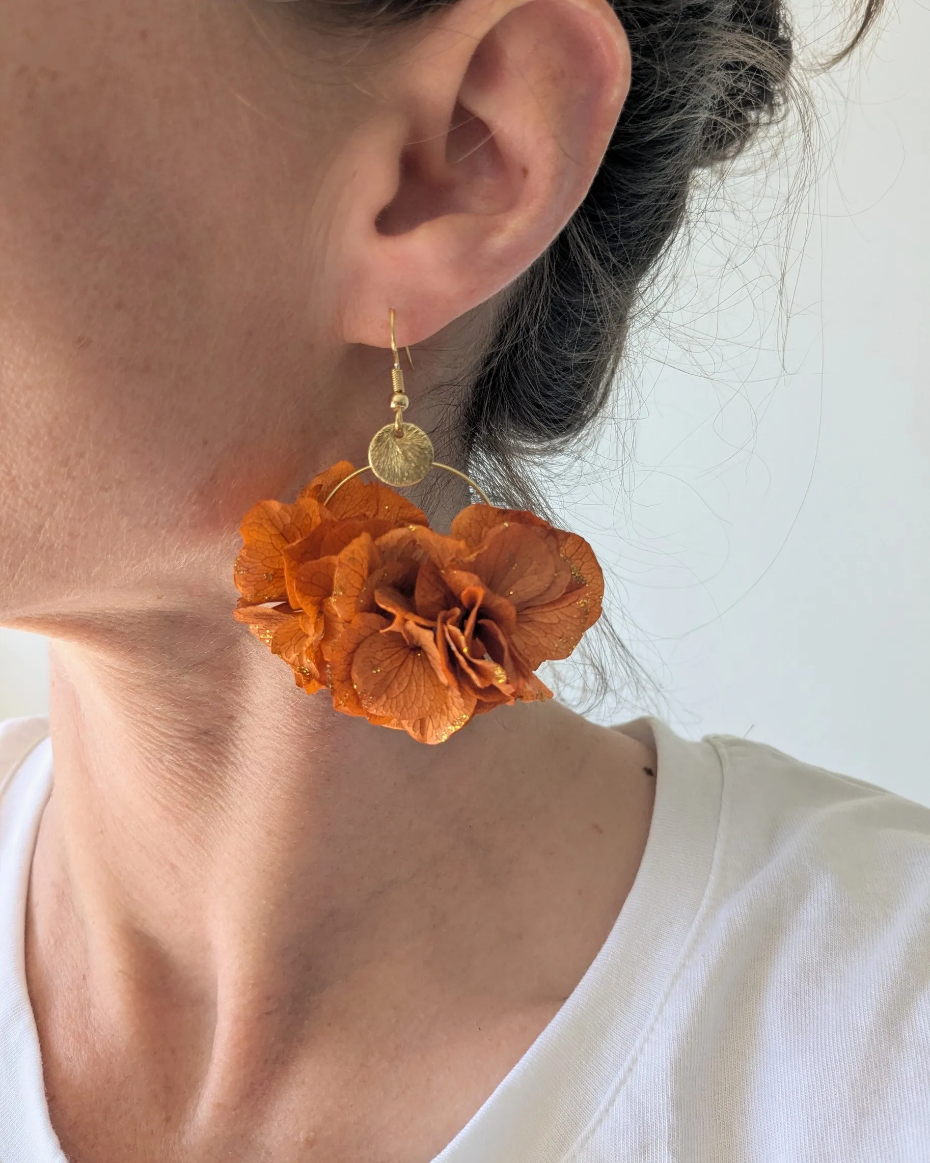 Boucles d’oreilles en fleurs séchées Victoire